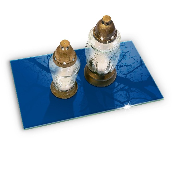 Grave candle coaster Color blue