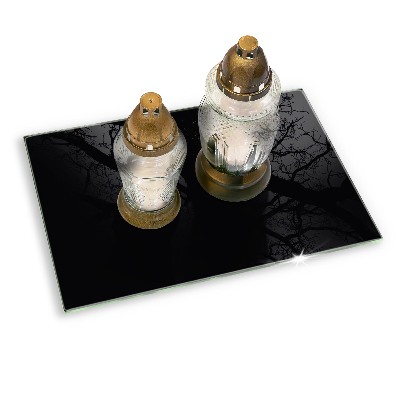 Grave candle coaster Color black