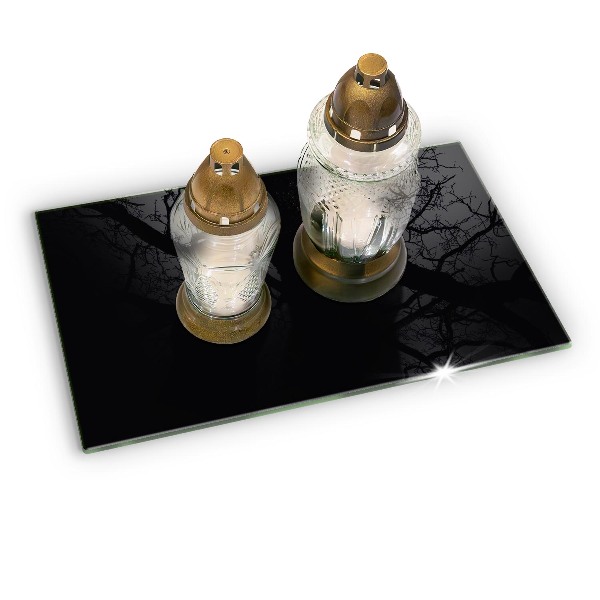 Grave candle coaster Color black