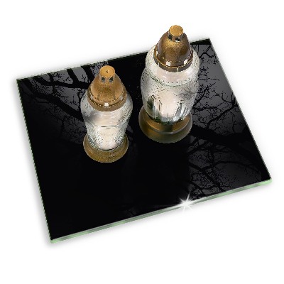 Grave candle coaster Color black