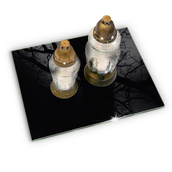 Grave candle coaster Color black