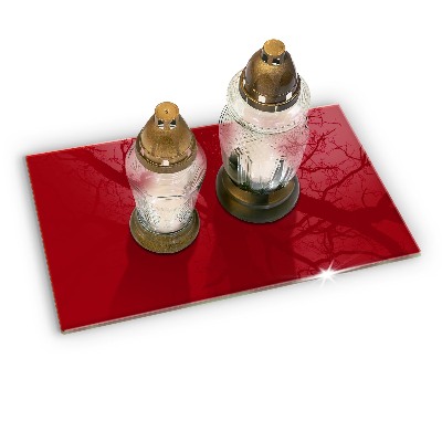 Grave candle coaster Color red