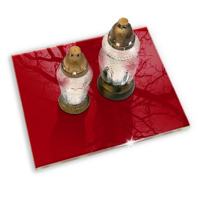 Grave candle coaster Color red