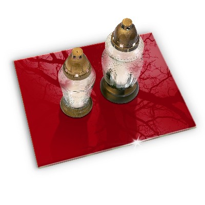 Grave candle coaster Color red