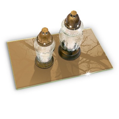 Glass candle plate Color beige