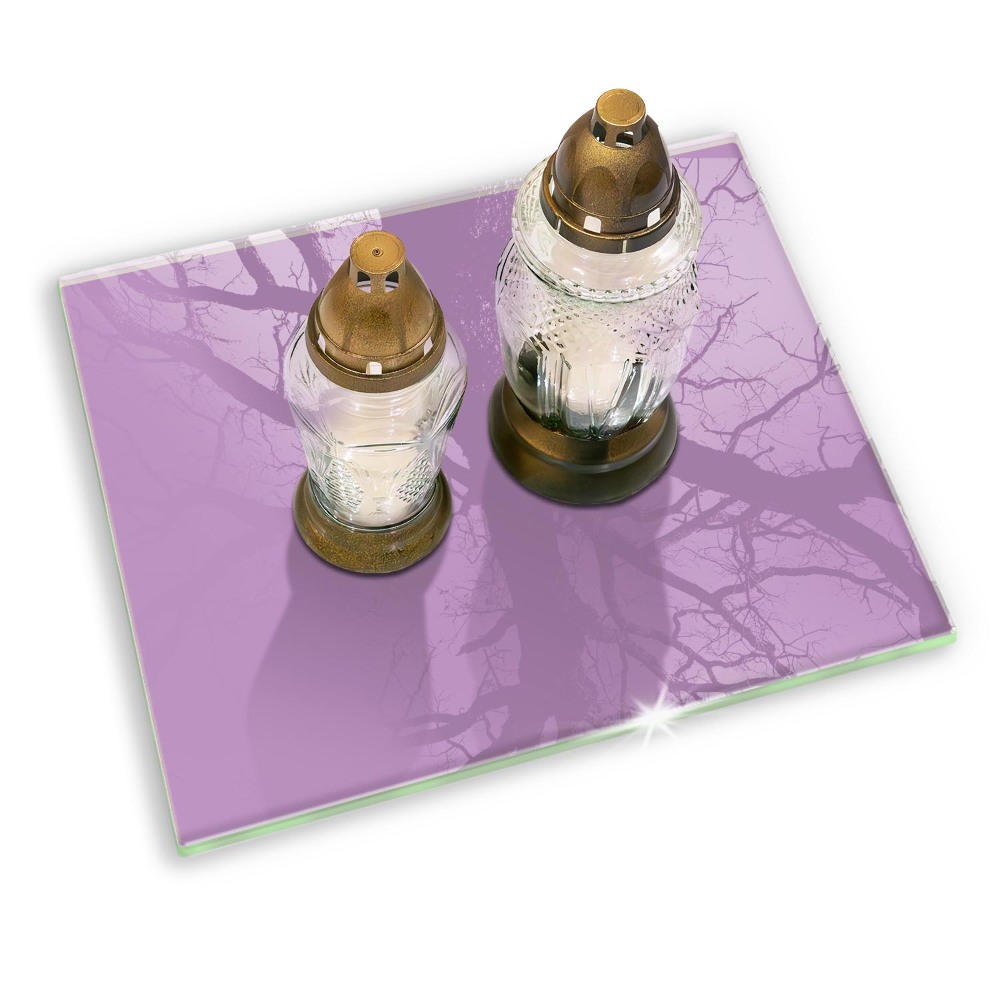 Grave candle coaster Color purple