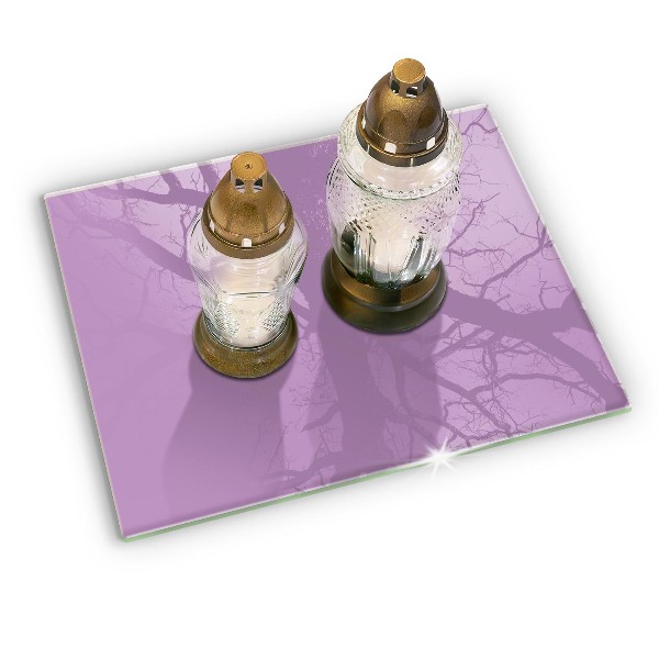 Grave candle coaster Color purple