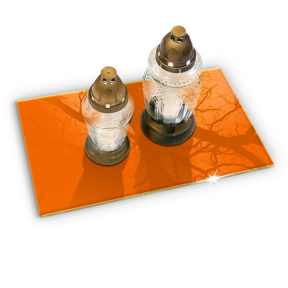 Grave candle coaster Color orange