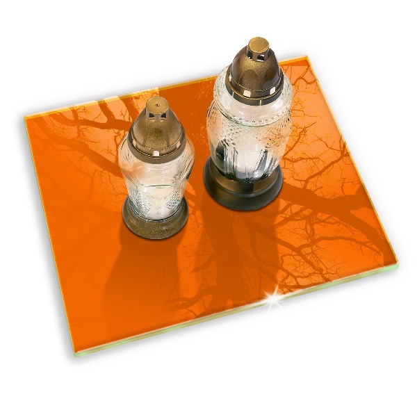 Grave candle coaster Color orange