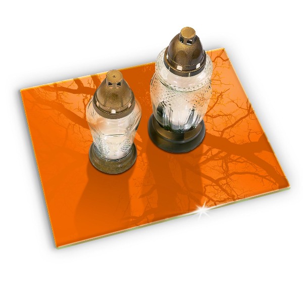 Grave candle coaster Color orange