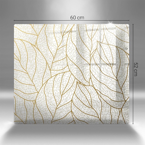 Grave candle coaster Line art leaves pattern