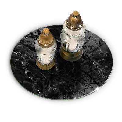 Grave candle coaster Elegant marble