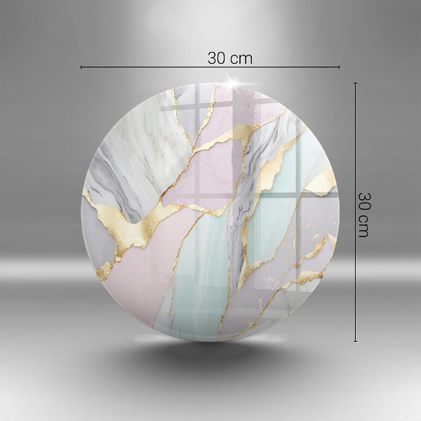 Grave candle coaster Pastel marble