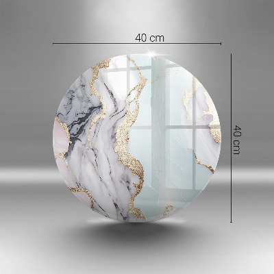 Grave candle plate Pastel marble