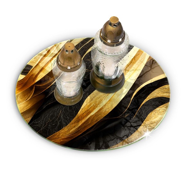 Grave candle coaster Elegant abstraction