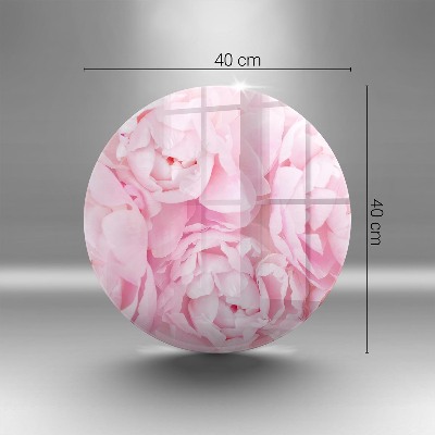 Grave candle plate Delicate peonies