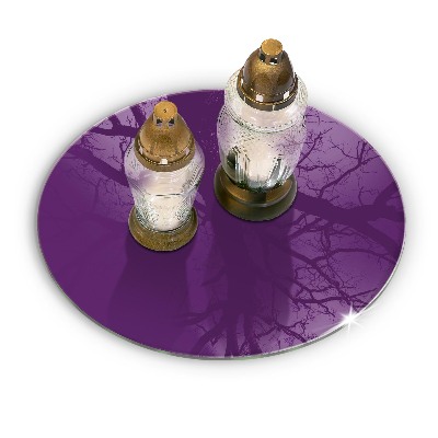 Grave candle coaster Color purple