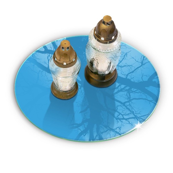 Grave candle coaster Color blue