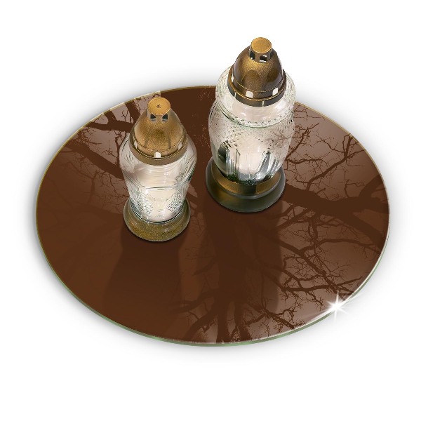 Grave candle coaster Color brown