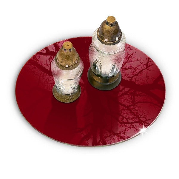 Grave candle coaster Color burgundy