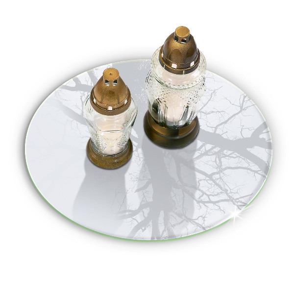 Grave candle coaster Color white