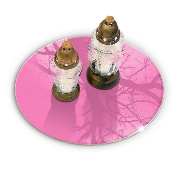 Grave candle coaster Color pink