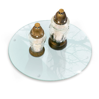 Glass candle plate transparent