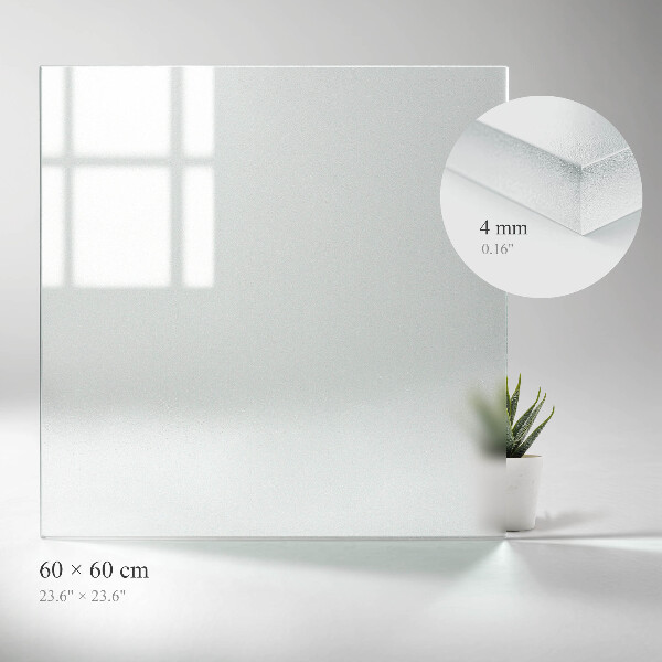 Square glass to coffee table Semitransparent