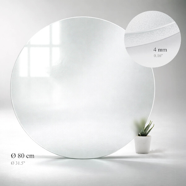 Round glass to coffee table Semitransparent