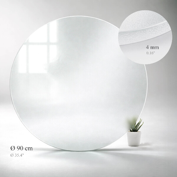 Round glass to coffee table Semitransparent