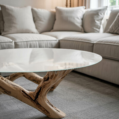 Glass table Color white smooth