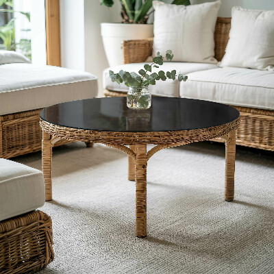 Glass table Color black smooth