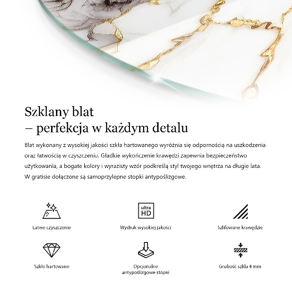 Glass table Marble texture pattern