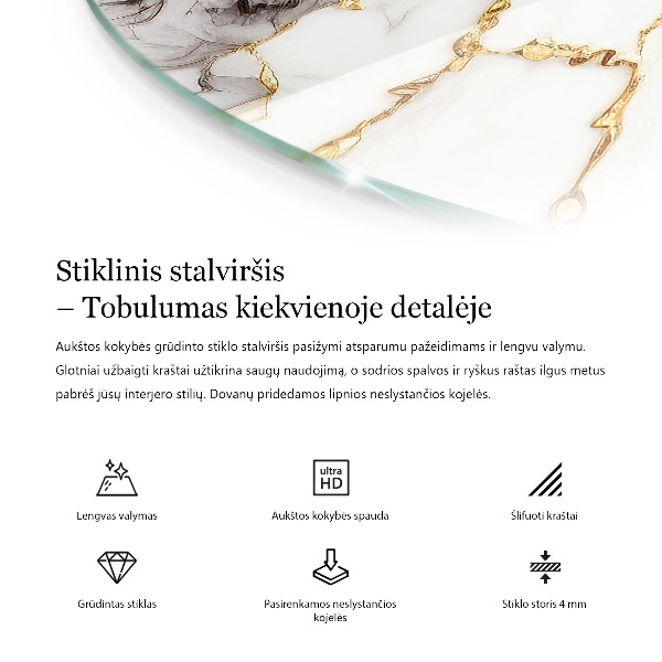 Glass table Marble texture pattern