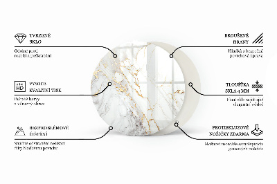 Glass table Mosaic pattern with ornaments