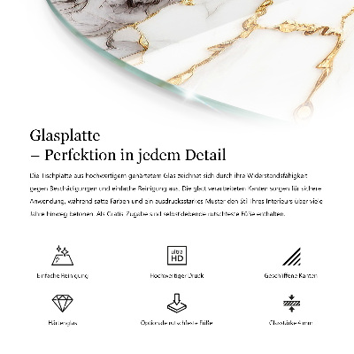Glass table Mosaic pattern with ornaments