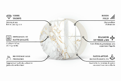 Glass table Mosaic pattern with ornaments