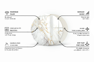 Glass table Mosaic pattern with ornaments