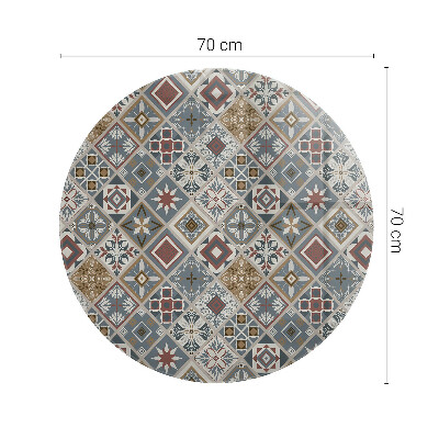 Glass table Mosaic pattern with ornaments
