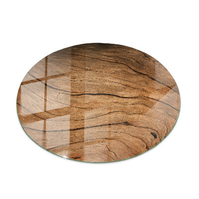 Glass table Natural wood pattern