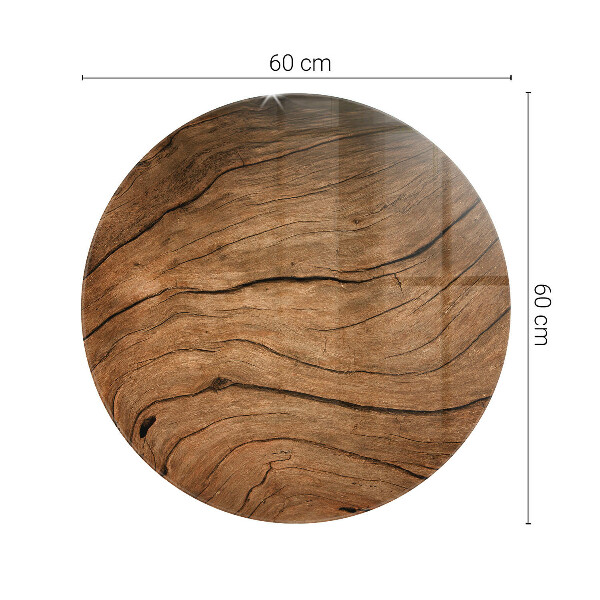 Glass table Natural wood pattern
