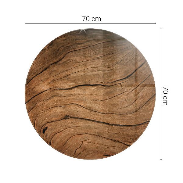 Glass table Natural wood pattern