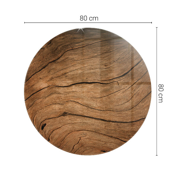 Glass table Natural wood pattern
