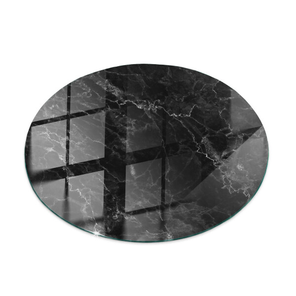 Glass table Veined marble pattern