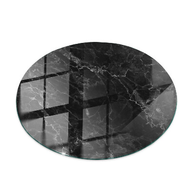Glass table Veined marble pattern