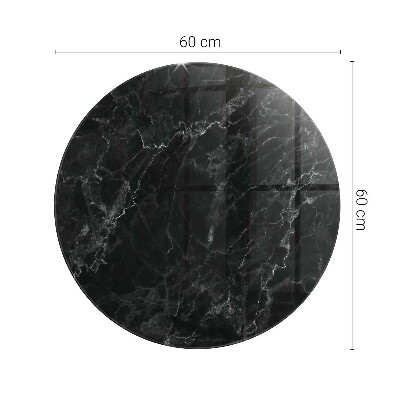 Glass table Veined marble pattern