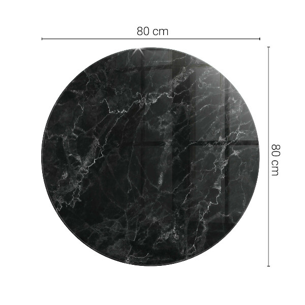 Glass table Veined marble pattern