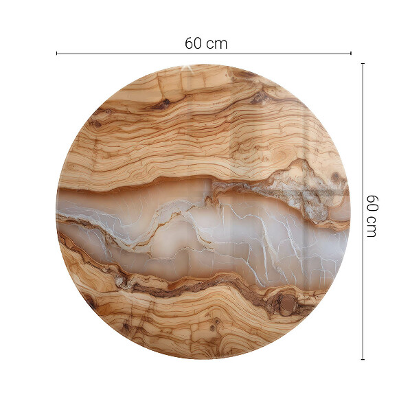 Glass table Natural wood with resin
