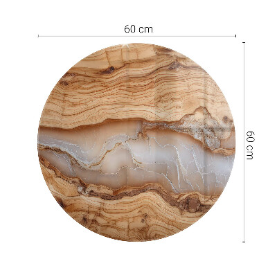Glass table Natural wood with resin