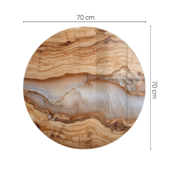 Glass table Natural wood with resin